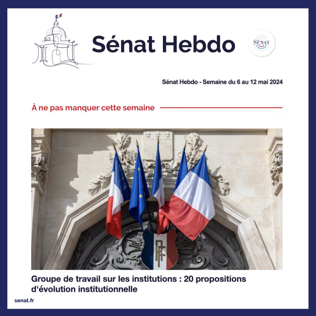 📢 Nouveau numéro de 'Sénat Hebdo', la lettre d’information du Sénat ! Le numéro de cette semaine : 🔗 us3.campaign-archive.com/?u=6fd45c4de8e… S'abonner : ✍️ senat.us3.list-manage.com/subscribe?u=6f…