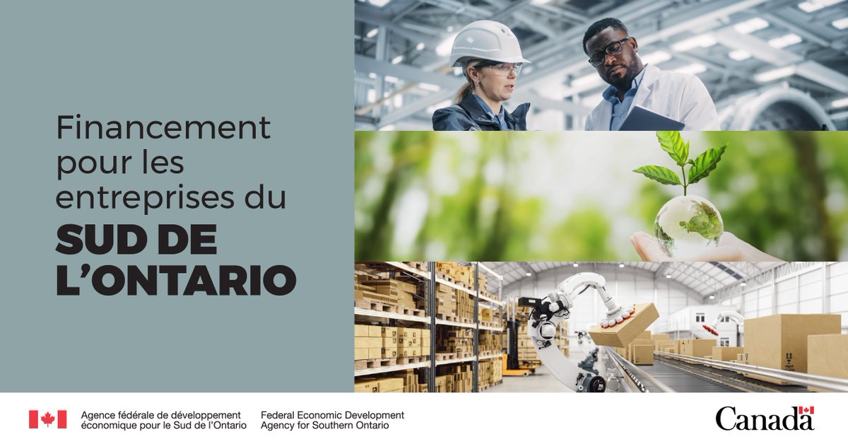 Croître, innover et être concurrentiel. Tirez parti de nouvelles possibilités et réalisez votre potentiel commercial grâce au financement de FedDev Ontario. Les demandes doivent être soumises avant le 24 juin.
ow.ly/OHje50RsF3N

#SudON #DéveloppementÉconomique