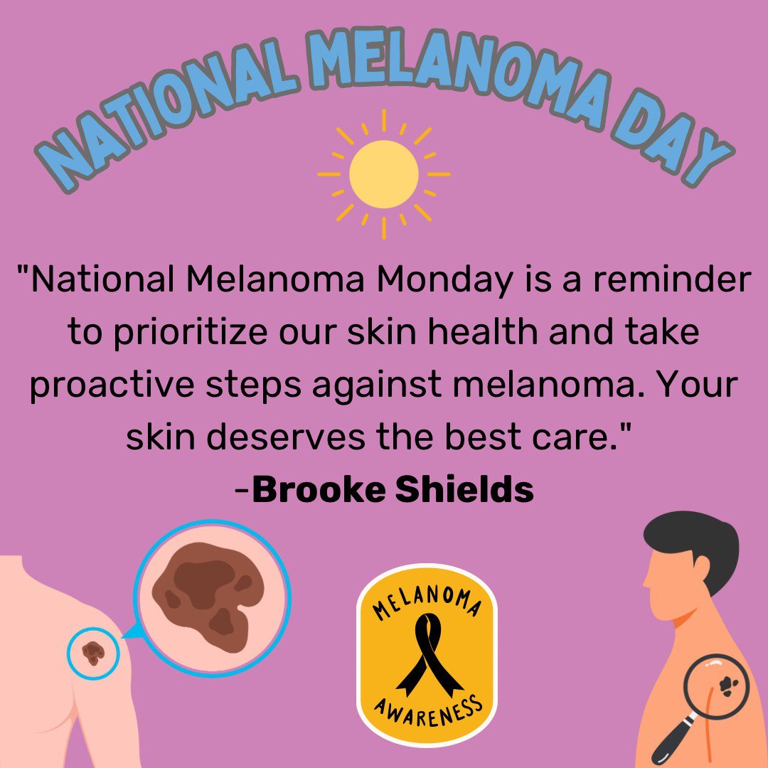 'National Melanoma Monday is a reminder to prioritize our skin health and take proactive steps against melanoma. Your skin deserves the best care.' 😎 

- Brooke Shields

#premed #communitycollege #STEM #transferstudents #premedstudents #prehealth