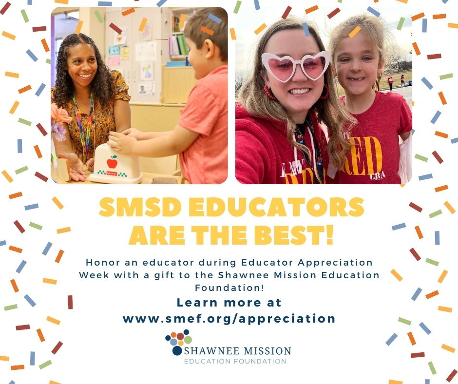 Celebrate Educator Appreciation Week through a gift to the Foundation! Once you make your gift, we'll let your @thesmsd educator know. It’s like giving them a virtual high-five & supporting important educational initiatives! Win-win! Learn more: smef.org/appreciation