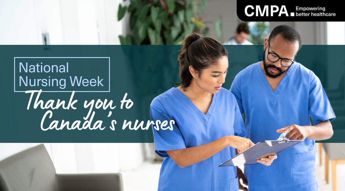 On behalf of CMPA’s 110,000+ physician members, we extend our heartfelt gratitude to 🇨🇦’s nurses. Your dedication, compassion, and care are invaluable for your patients, physician colleagues and #cdnhealthcare. Thank you! ❤️ #MedTwitter #NursingWeek2024 #NationalNursingWeek