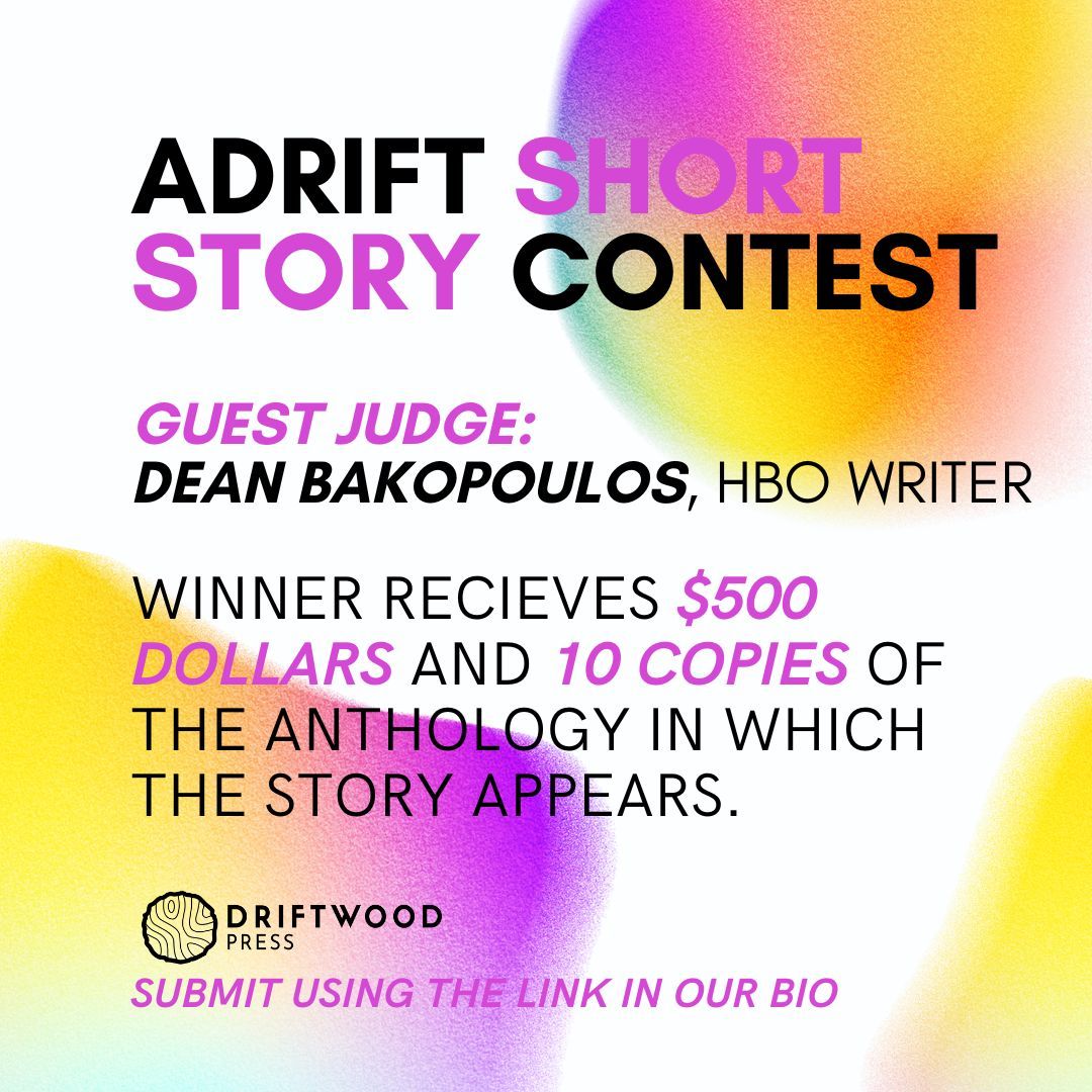 Our Adrift Short Story contests are open! Prizes include $500 and 10 copies of the work you appear in. Use the link in our bio to submit! #shortstory #writingcontest