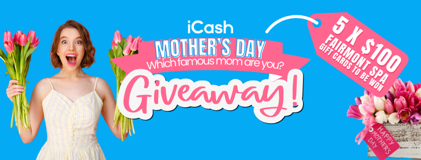 🌸 ⏰ FOR ANOTHER GIVEAWAY! 🌸
#EnterToWin 1 of 5️⃣ $100 Fairmont e-gift cards
To enter:
🌸 Take our “Which Famous Mom Are You - Part III?” contest.icash.ca
🌸 Tell us, in the comments, which “mom” you are!
#giveawayalert #giveawaytime #contestgiveaway #MothersDay #prize