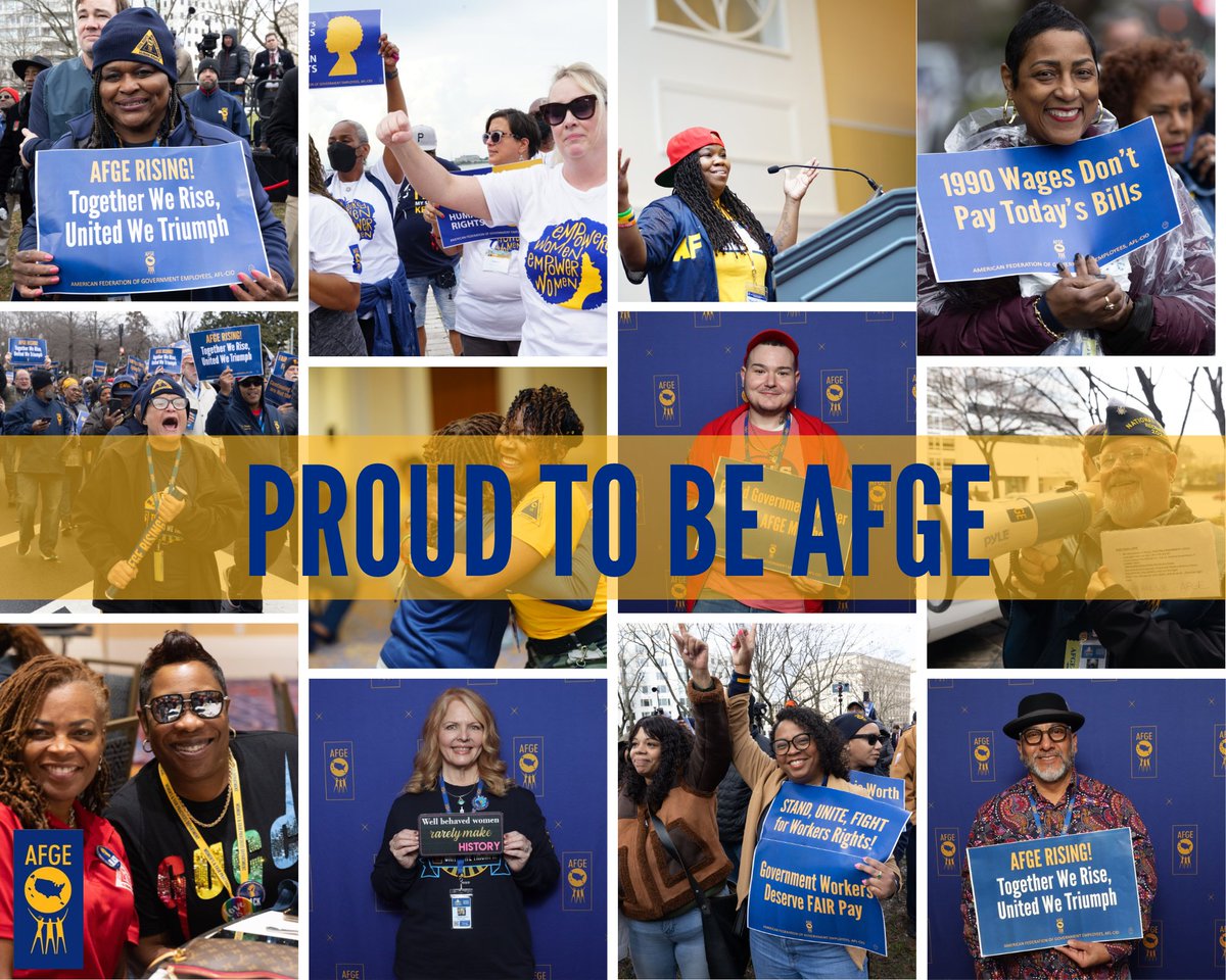 Happy Public Service Recognition Week! #PSRW We extend our heartfelt thanks to you. Your unwavering service to the American people is an inspiration. We're #ProudToBeAFGE! Continue to be active in our union by becoming a volunteer: afge.org/take-action/vo…