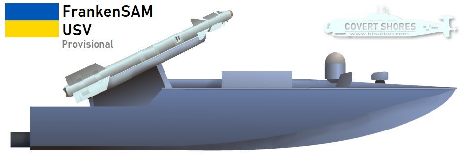 ***UPDATE*** Here-> hisutton.com/Ukraine-USV-Fr… #Ukraine deploys 'FrankenSAM' air defenses on maritime drones (USVs). The first known example was neutralized If however they prove effective against helicopters, then they could force #Russia to rethink its defenses. #OSINT