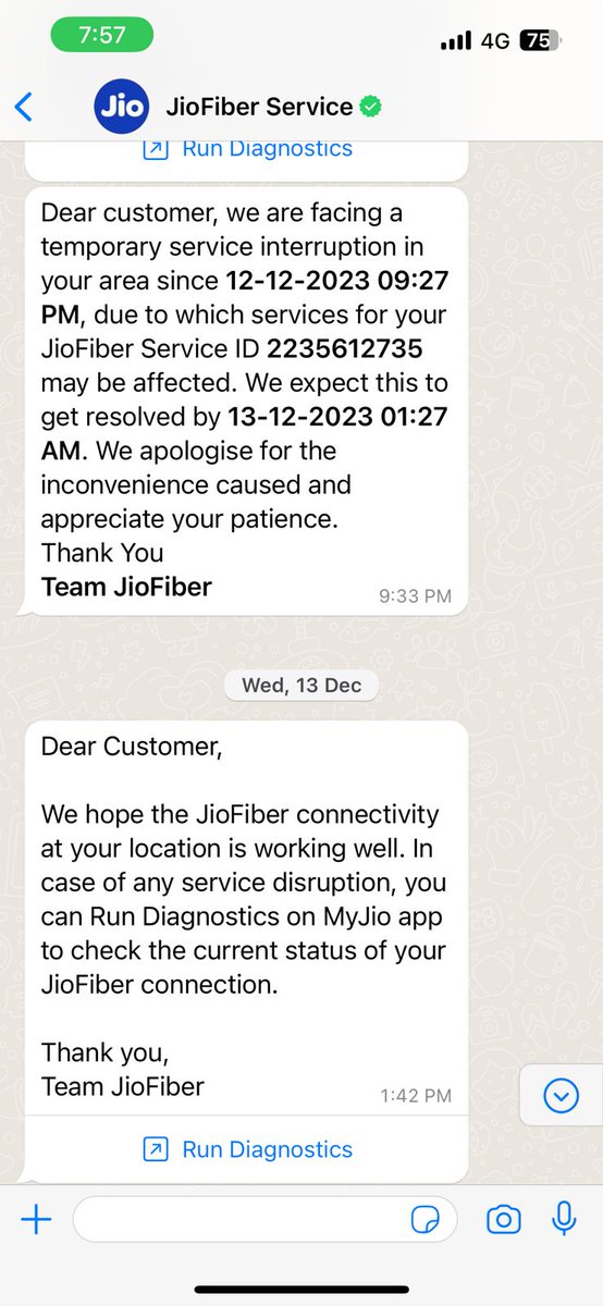 #JioFiber  @JioCare  @reliancejio 
#jiodown
Pathetic Service, For the last 20 days every day 3/4 hours of internet service has been down.  and no one has a clue about it from the contact center.
@Mumbaijio @MaladWest area SundarNagar 
#Maladwest #malad #Maladsundarnagar
@jio
