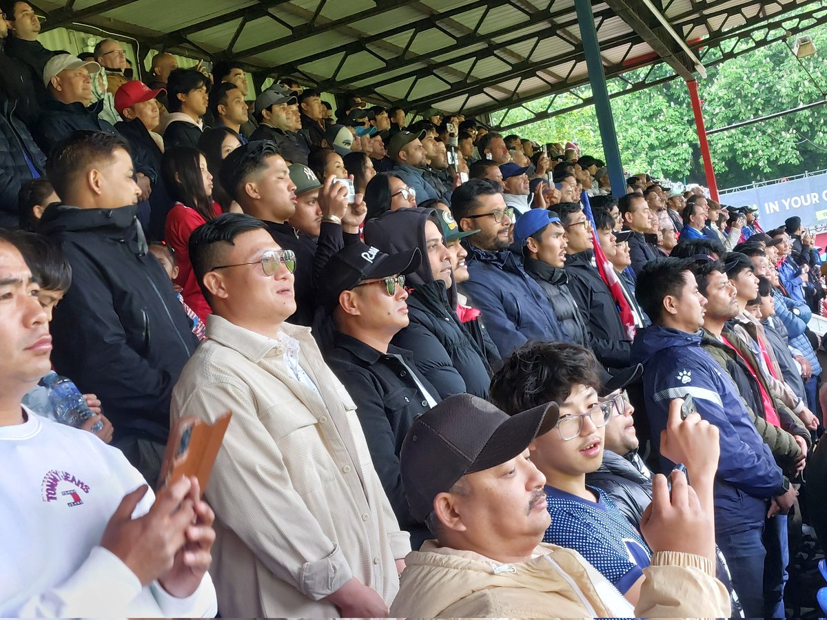 Brilliant to see the local #Nepalese community at a packed EBB Stadium in #Aldershot for the England C v Nepal game. What a fabulous occasion for football! @bbcnepali @NepaliTimes #shots @FA @OfficialShots @GetATFC @Sandhursttownfc @BracknellTownFC @BBCSport @FIFAcom #NepalPress