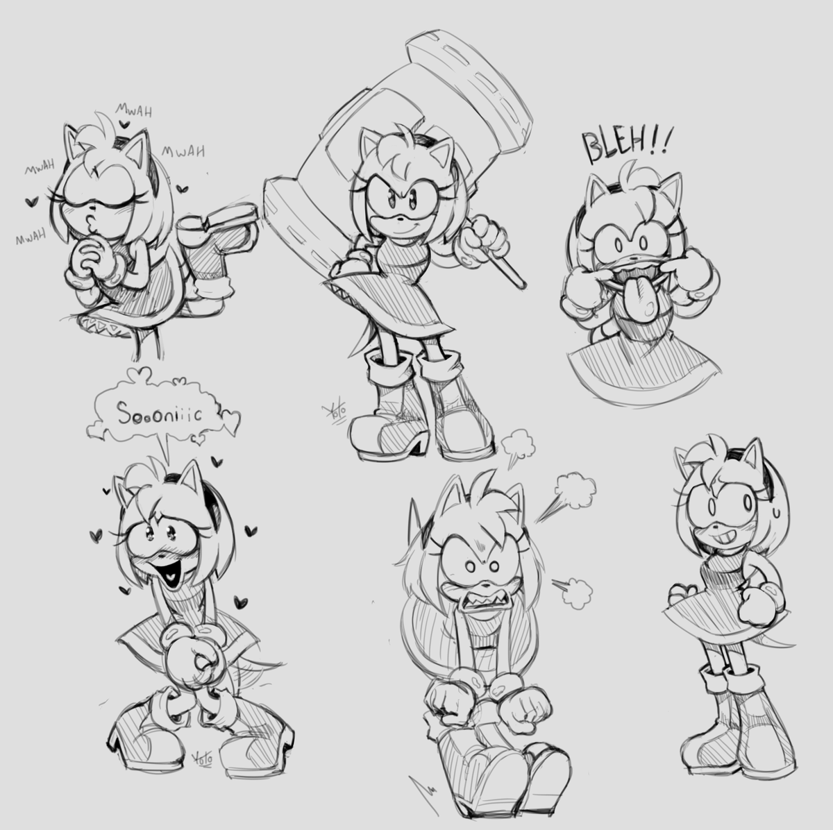 Amy Rose: The girl of many faces.