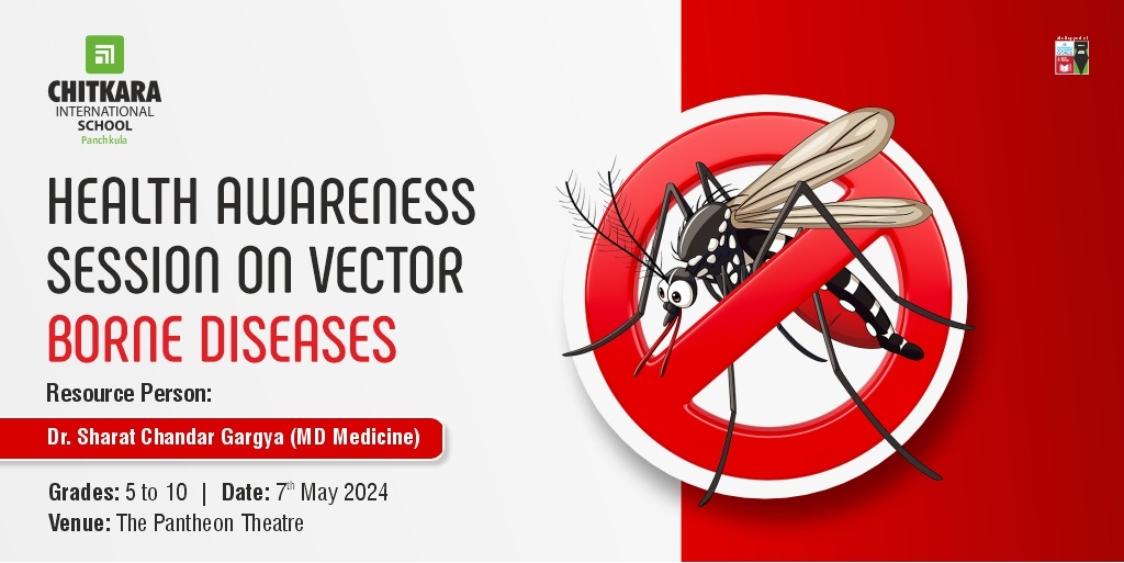 Chitkara International School, Panchkula gears up to organise an enlightening and captivating session entitled 'Vector-Borne Diseases' for its endearing learners of Grades 5 to 10

-
#CIS #Session #event #malaria #worldmalariaday #VectorBorneDiseases #healthsession