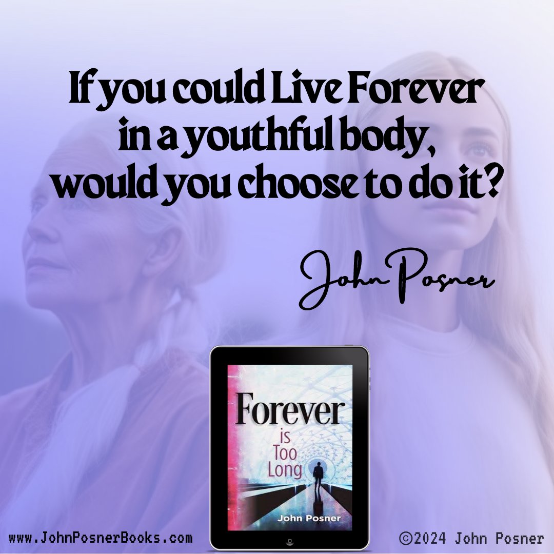 If you could live Forever in a youthful body, would you choose to do it?

Get your copy here: loom.ly/WHCtRys 

#scifi #fantasy #kindleunlimited #InstaBooks #ThursdayVibes #robots #dystopian #ThursdayThoughts #TGIF  #AI #bestscifibooks