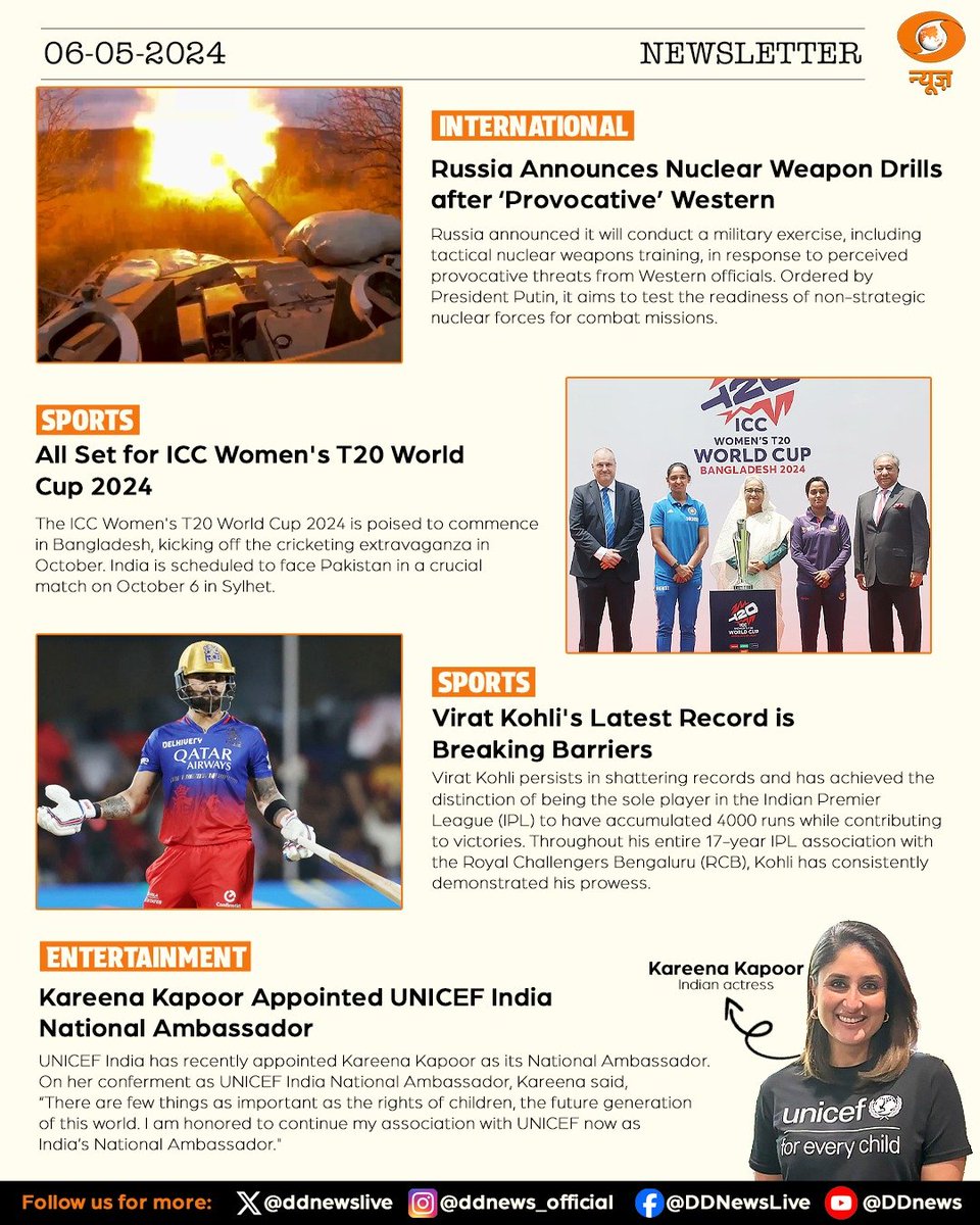 #DDNewsLetter | DD's Daily Newsletter is here! Top news of the day at your fingertips. Read now and stay informed. #DDCoversElections24 #LoktantraKaUtsav