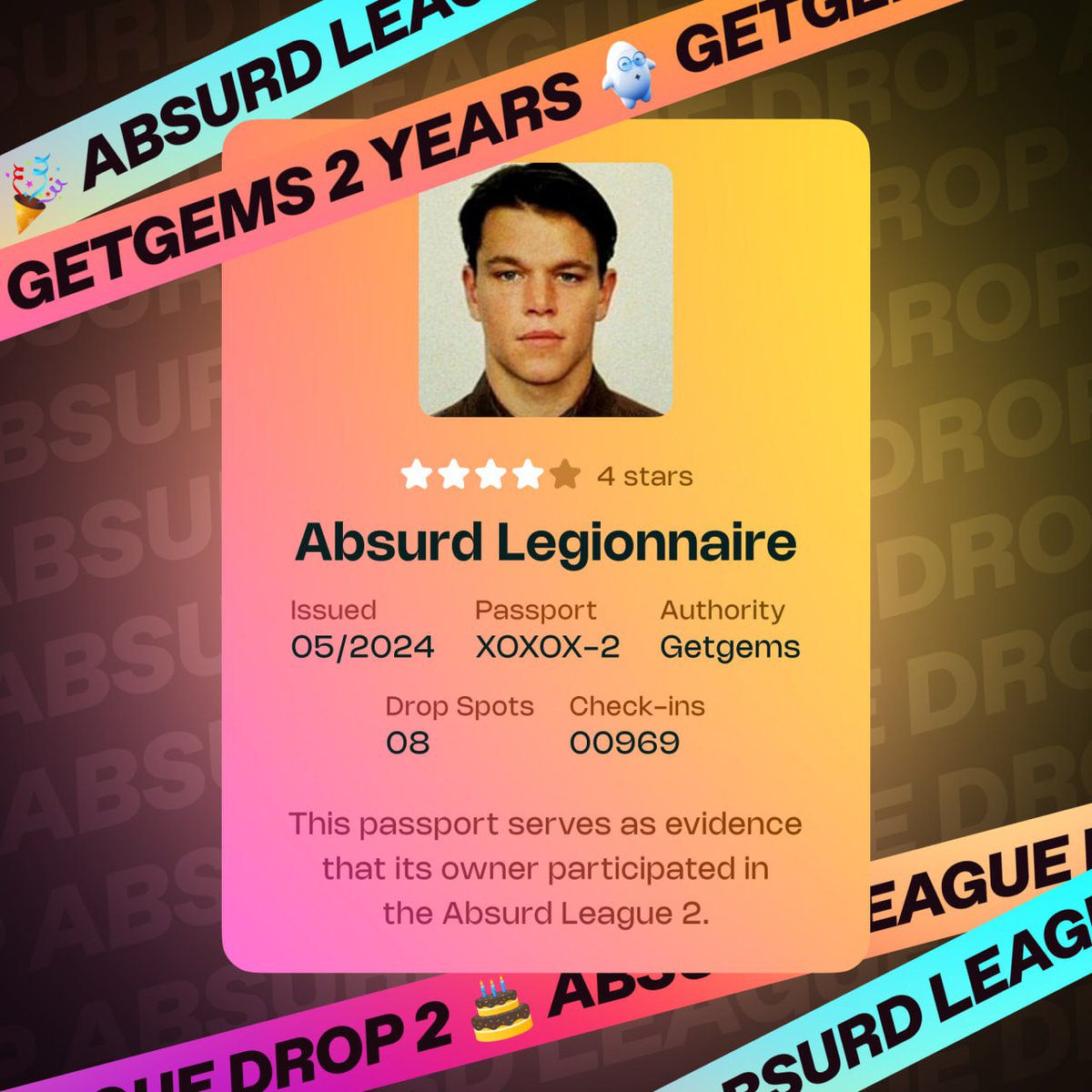 🏅 Second Season Results of the Absurd League 🏅 1️⃣ Absurd Legionnaire NFT Passports were sent to all participants! 2⃣Top transactions winners received prizes of up to 333 TON 3⃣ Raffle of 25,000 USDT took place & prizes are heading to 800 lucky winners Detailed info: