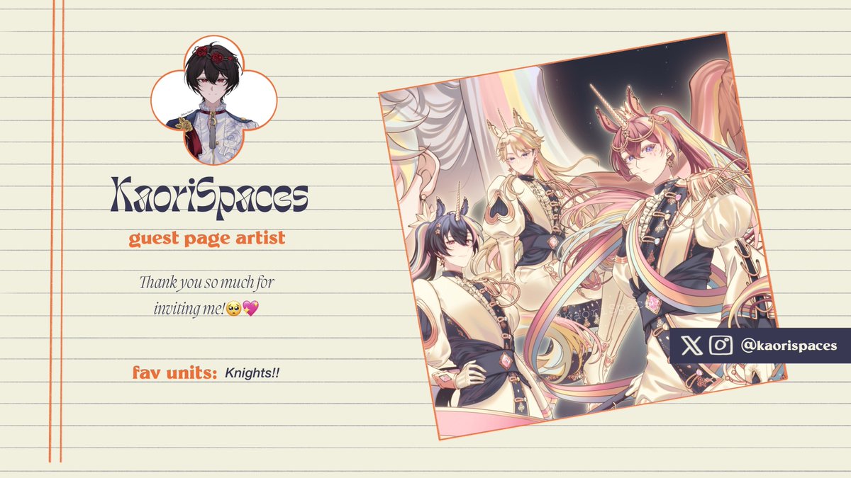 🚂 GUEST SPOTLIGHT: KAORISPACES 🧸

@KaoriSpaces is up as our next guest page artist! 

Thank you so much for joining us! Their attention to details will surely make a lovely artwork for this fanzine 🧡