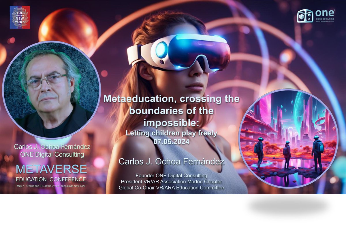 We are almost ready for the #Metaverse and #Education Conference, scheduled to take place on May 7, 2024 at the @LyceeFrancaisNY