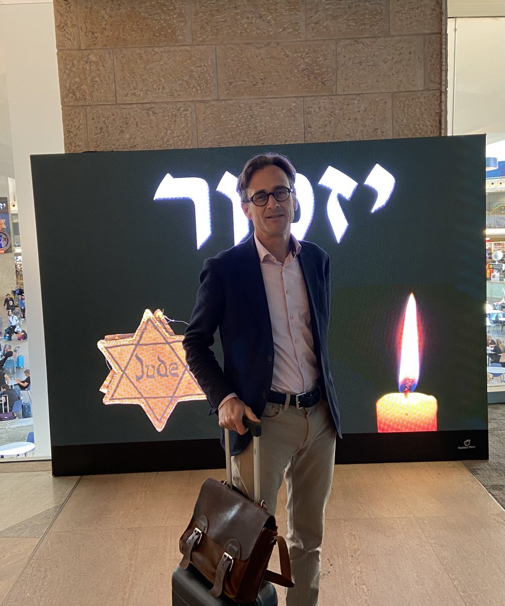 Arriving at Tel Aviv airport on Yom ha Shoa (Holocaust Memorial Day).