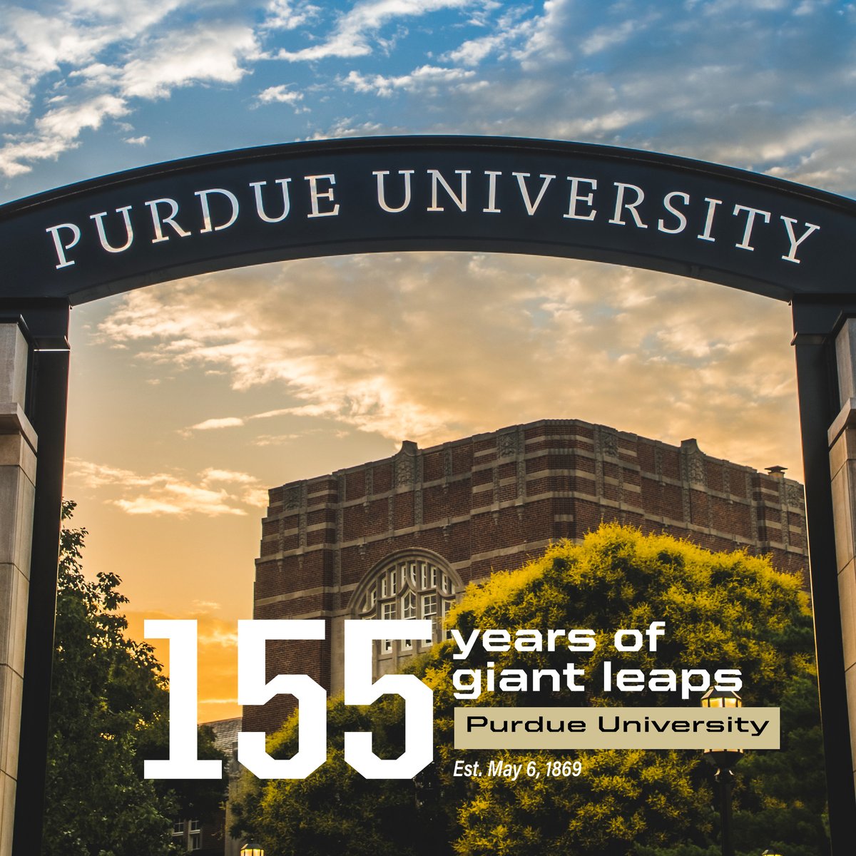 🎂 On Founder’s Day, we honor our past, present and future Boilermakers. Happy 155th birthday, Purdue University! 🖤💛

#PurdueHHS #PurdueUniversity #BoilerUp #PurdueAlumni #Boilermakers #FoundersDay #HappyBirthday #HBD