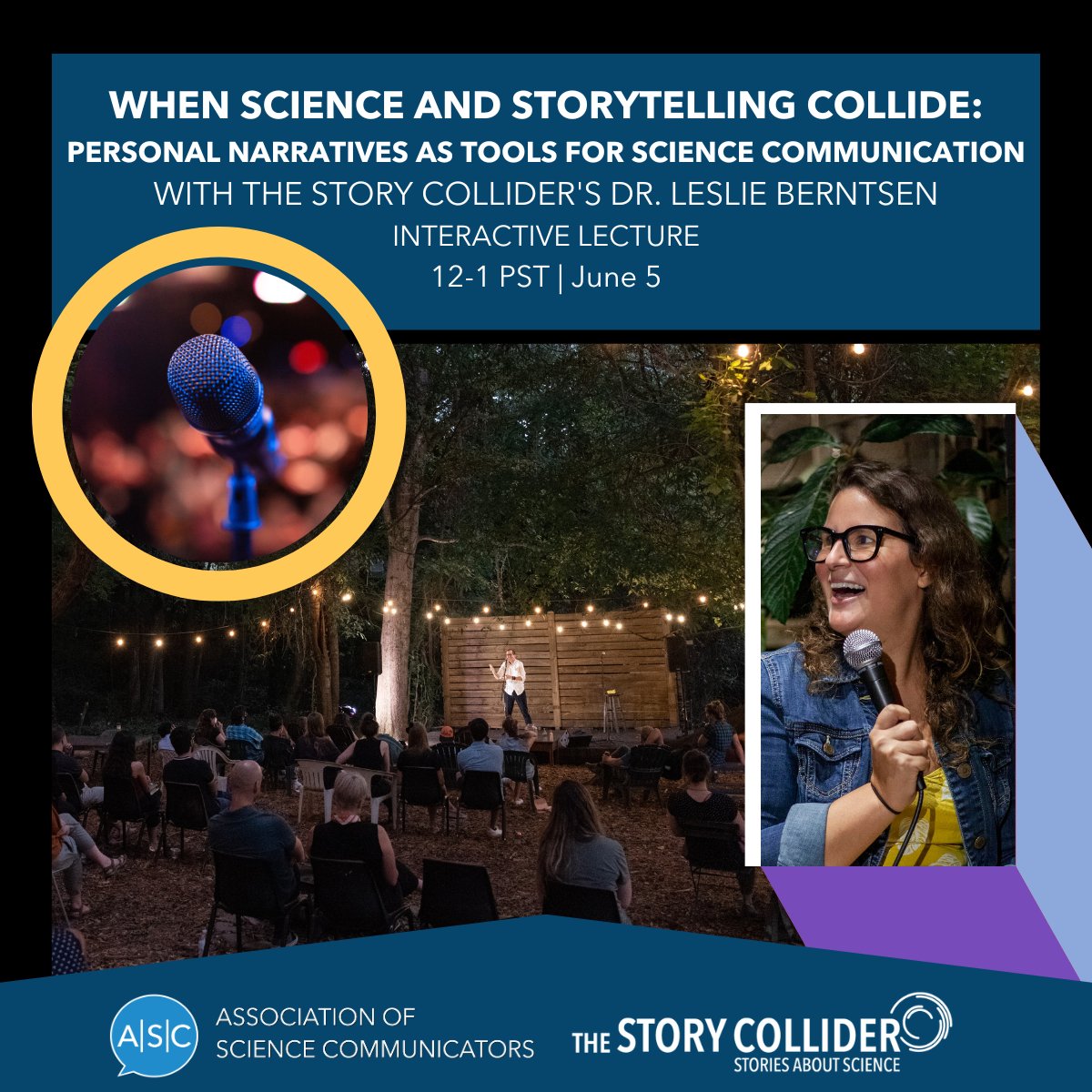 Unleash the power of storytelling in scicomm! Join Dr. Leslie Berntsen from @storycollider for an interactive session on 'When Science and Storytelling Collide.' Master the art of crafting compelling narratives and seamlessly integrating science! 💡 #ScienceStorytelling #SciComm