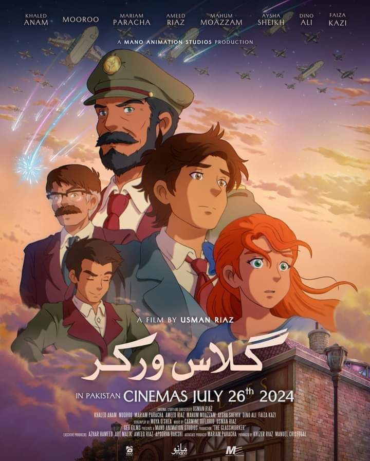 I'm so sure this would be multiple times better than that ZheeraMandi 😑
Here's the Official Urdu Poster of #Pakistani First Hand Drawn Anime Movie '#TheGlassWorker' is Releasing in Pakistan on 26th July 2024!
Directed By: Usman Riaz
A Project By: Mano Animation Studios 
#Film 🇵🇰