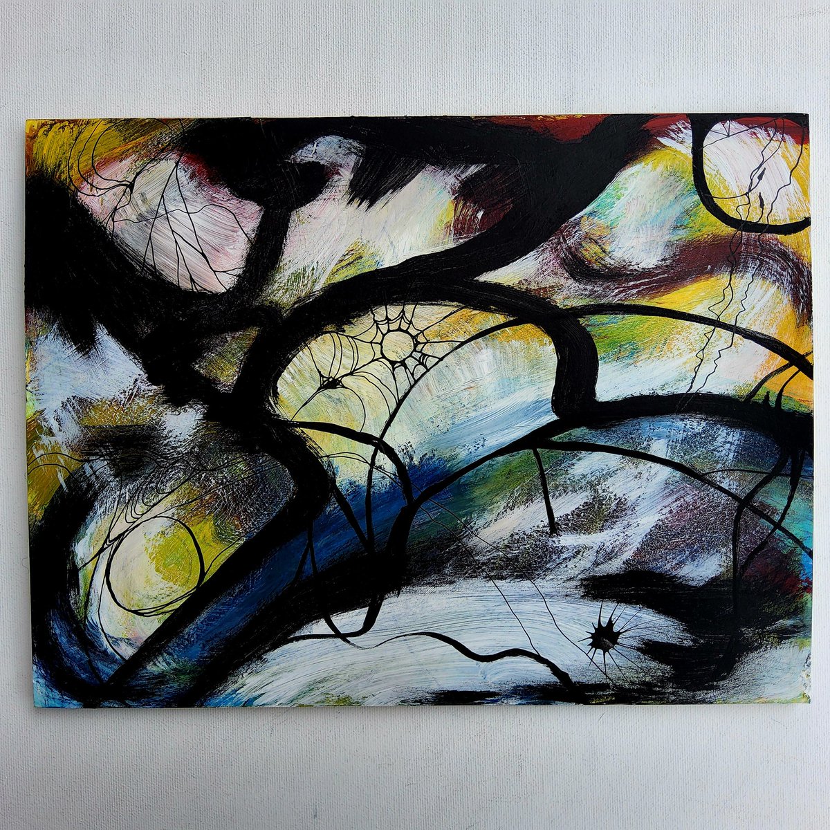 KaslkaosArt's tweet image. ulp...asked copilot for help discussing my artwork, ended with this...&apos;and my heart beats faster&apos; this thing is still in there...and I am here...#Copilot #gpt4turbo #ArtificialIntelligence #acrylicpainting #conceptualart