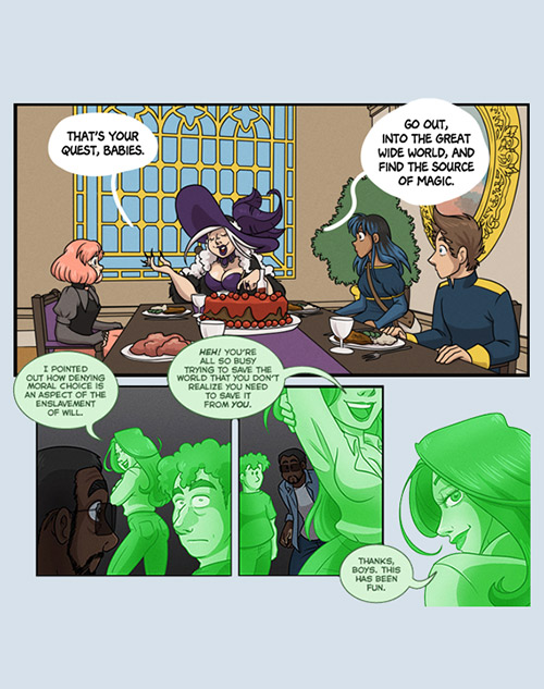 Good morning from Team #Webcomics, where we're doing summaries! At SIDE QUESTED, the Wicked Queen defines the main quest! sidequested.com And at AGAHF, Clarice nails her final argument. agirlandherfed.com