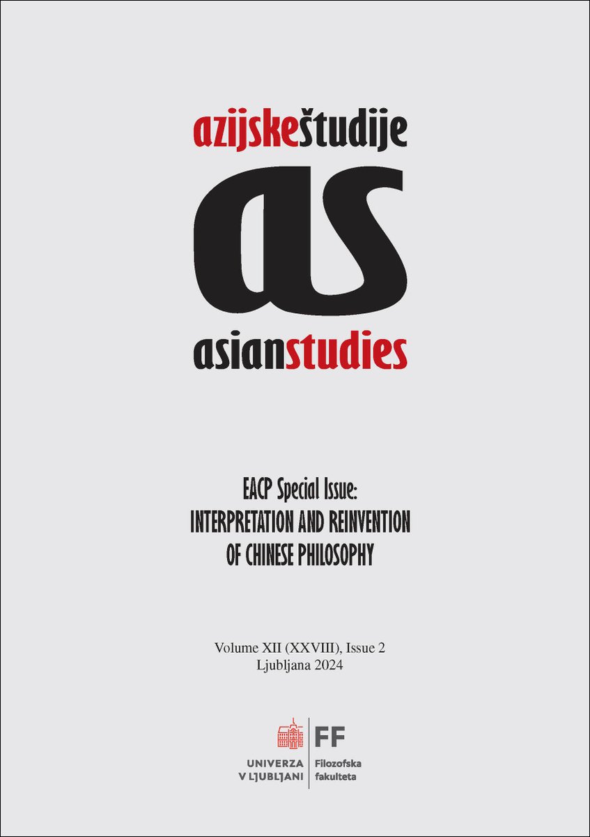 The Ljubljana-based, open access journal 'Asian Studies' special issue on 'Interpretation and Reinvention of Chinese Philosophy' is well worth a look, interesting stuff from Richard Wilhelm to Shitao's artistic theory to Ming 'cricket books' 蟋蟀譜 journals.uni-lj.si/as/issue/view/…