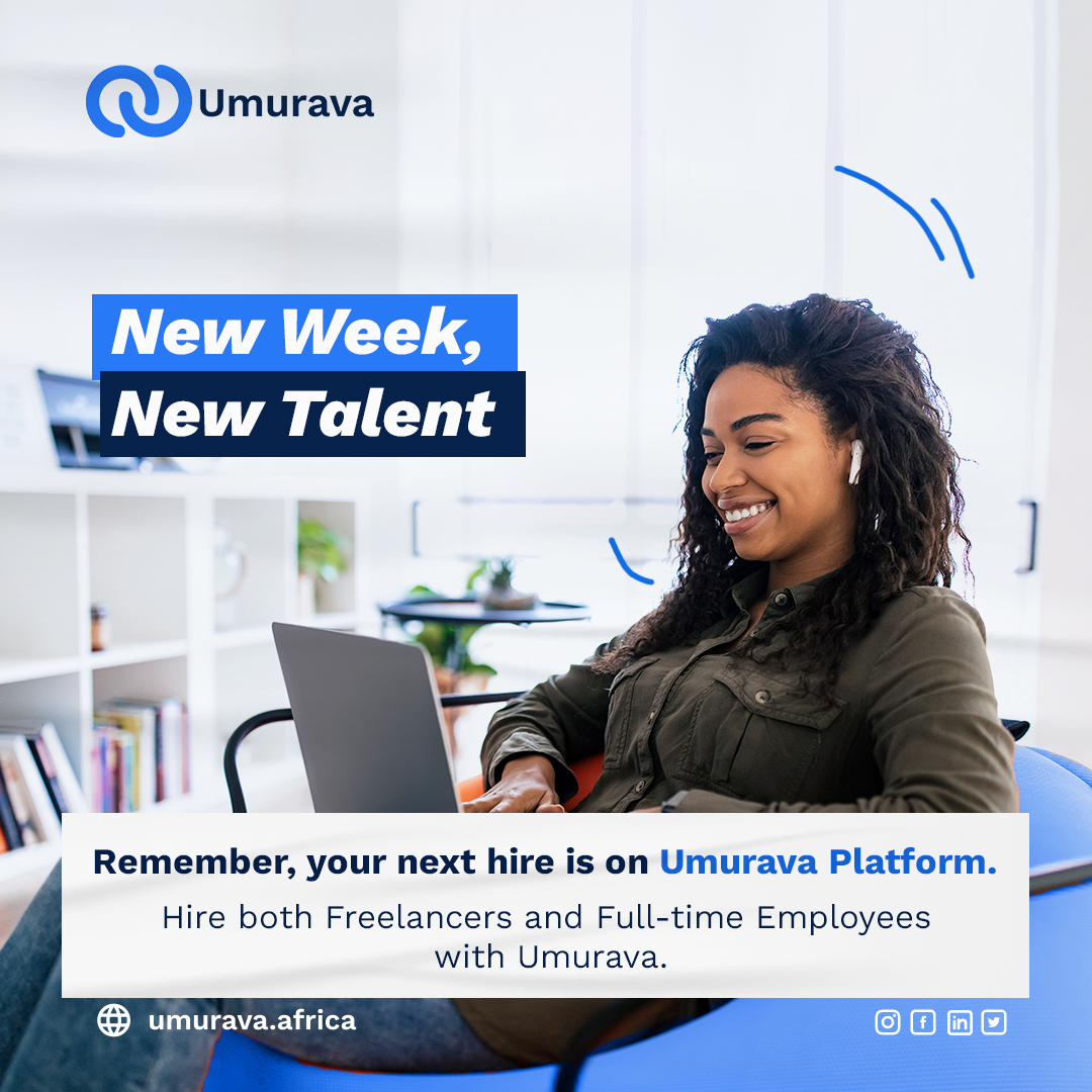 New Week, New Talent!

Hire both Freelancers and Full-time Employees with Umurava today to improve the productivity of your business🚀

Send Your request: 
🌐 umurava.africa
📩 marketplace@umurava.africa

#NewHires #VettedTalents