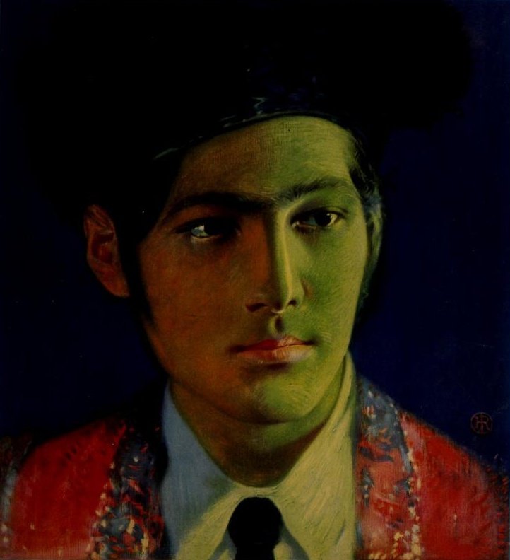 #botd Rudolph Valentino, painted by Harry Roseland, 1922.