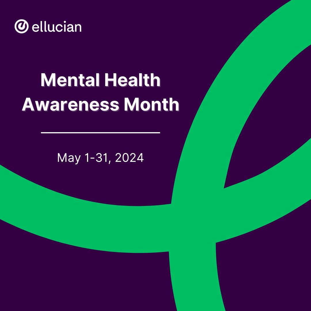 It’s #MentalHealthAwarness Month in the United States, and @ellucianinc is proud to offer resources that help our employees prioritize their mental health!