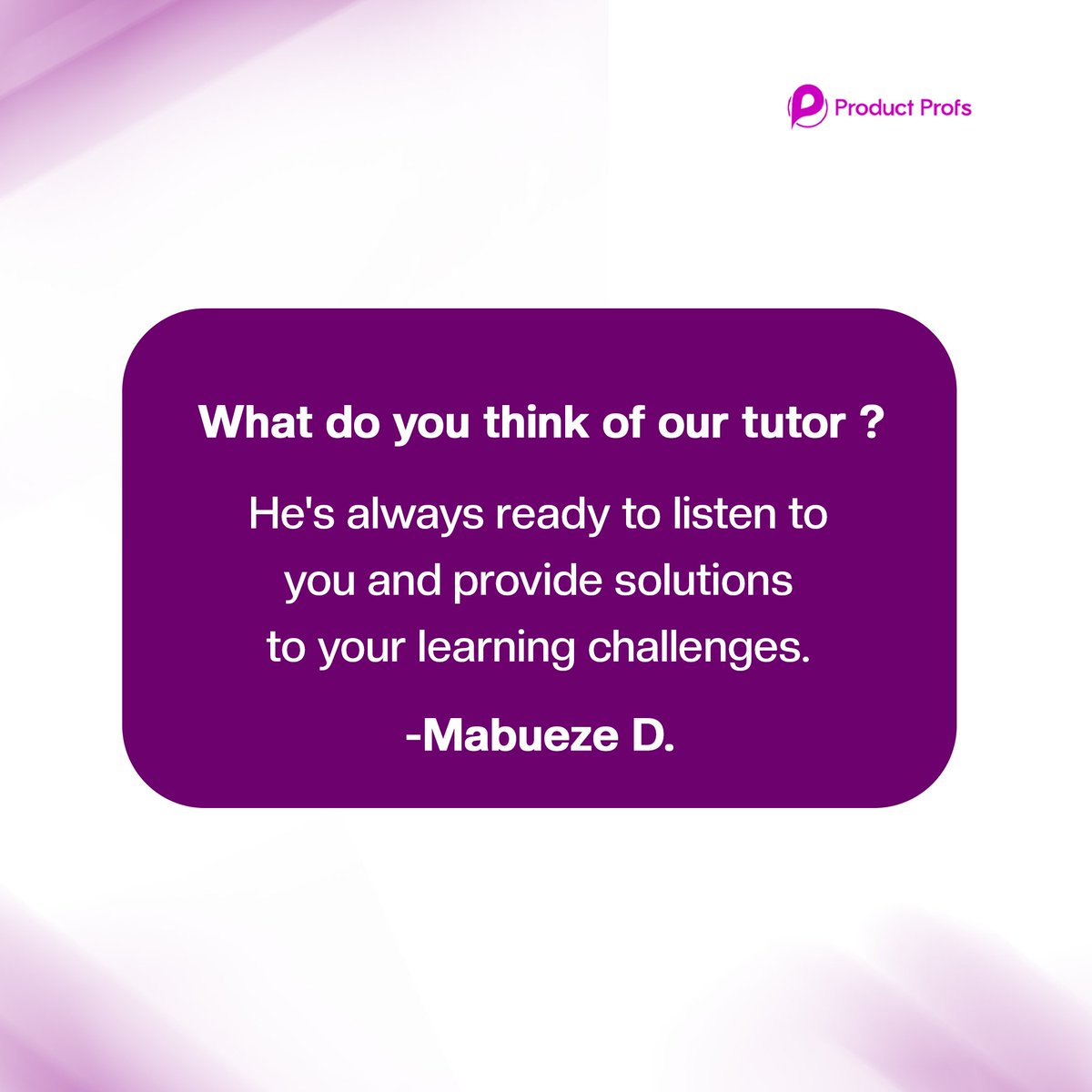 Here's what our student thinks of our tutor #reviewday !