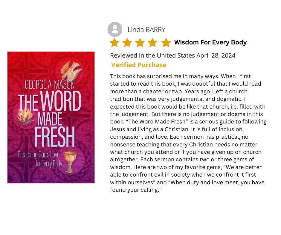 Many thanks to this reviewer! She loves @GeorgeMason 's 'The Word Made Fresh' as much as we do! #bookreview #gaychristian #bookrecommendations