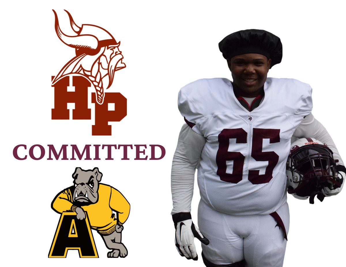 Congratulations to DeShone Lee (aka 'Big Nasty') who will continue his academic and athletic career at @AdrianCollege.  #hazelparkschools #GoVikings @MIPrepZone @AdrianCollegeFB