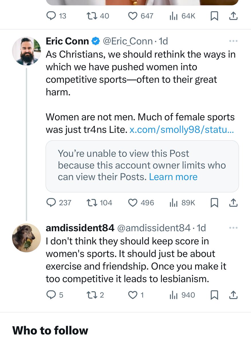 The left: “Who cares if men bulldoze women’s sports?” Increasing factions on the right: “Women shouldn’t play sports anyway.”