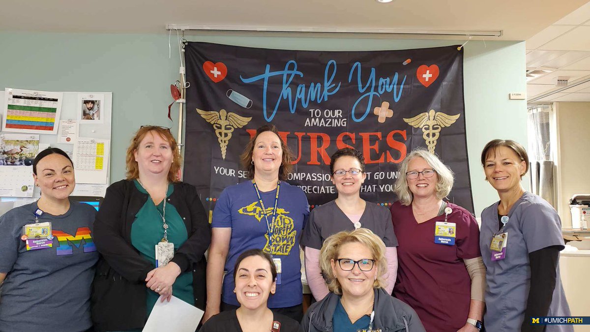 Happy #NursesWeek to our amazing Apheresis nurses! Thank you for all you do for our patients and our department. #ThanksNurses #UMichPath