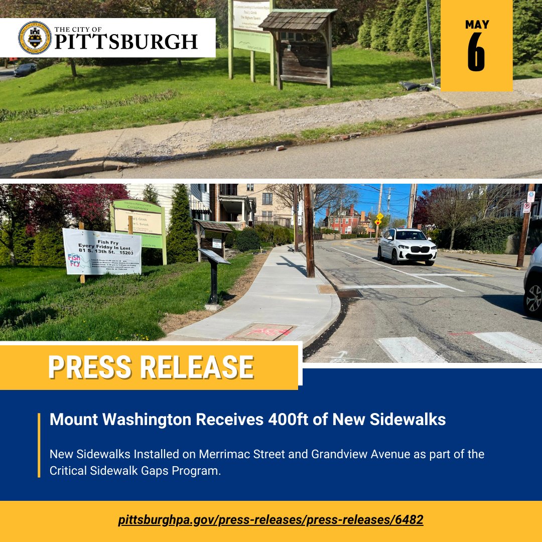 Mount Washington Receives 400ft of New Sidewalks