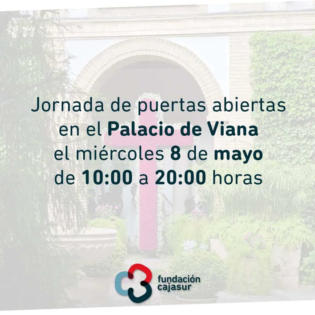 🤩 El miércoles 8 de mayo, celebramos el Festival de los Patios de Córdoba de una manera muy especial 🌸 Con una jornada de puertas abiertas en todos los Patios de Viana 👏👏👏 Os esperamos de 10:00 a 20:00 horas.
