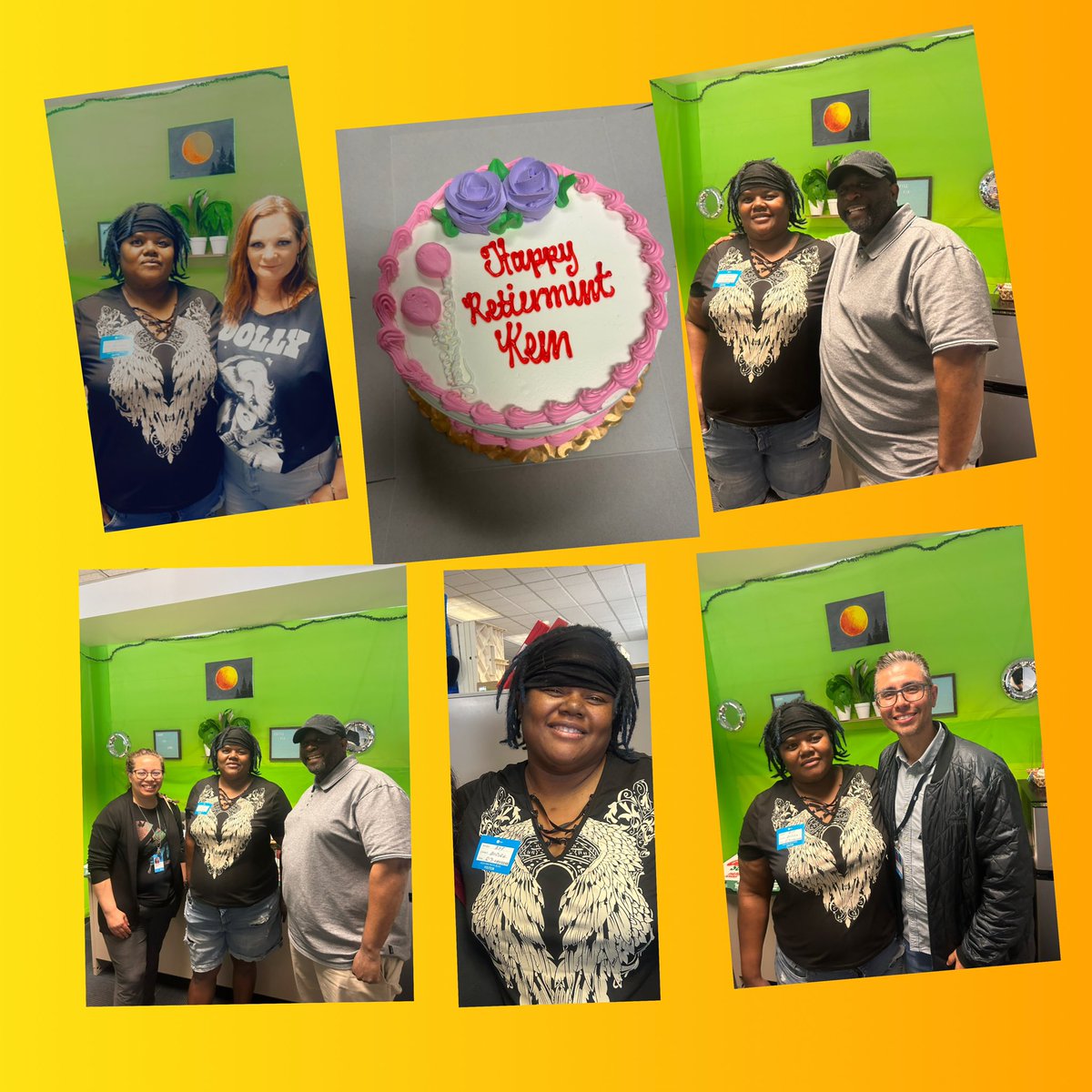 it was a day of mixed  emotions as we congratulated Kem Allen Dawson last Friday . She celebrated her 50th birthday , announced her retirement after working 28 years  & Shes determined to find her happiness!  #gwr  #lifeatatt @DanaColemanWil1 @ATT