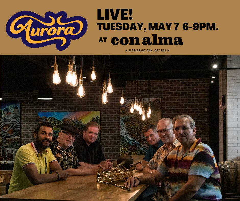 Hear the Jazz Fusion hits of the late 70’s and early 80’s!

MCG Jazz Record Club Members receive 10% discount on food during the shows.

Reserve your table at conalmapgh.com.

#Aurora #JazzFusion #ConAlma