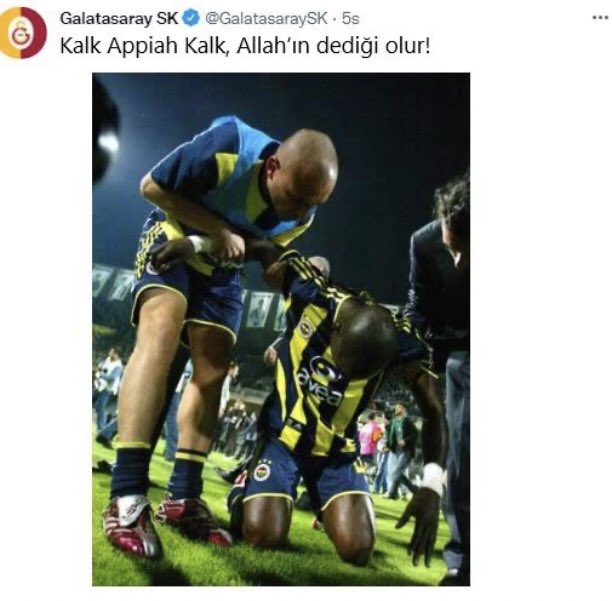 Kalk Appiah kalk, Allah'ın dediği olur...