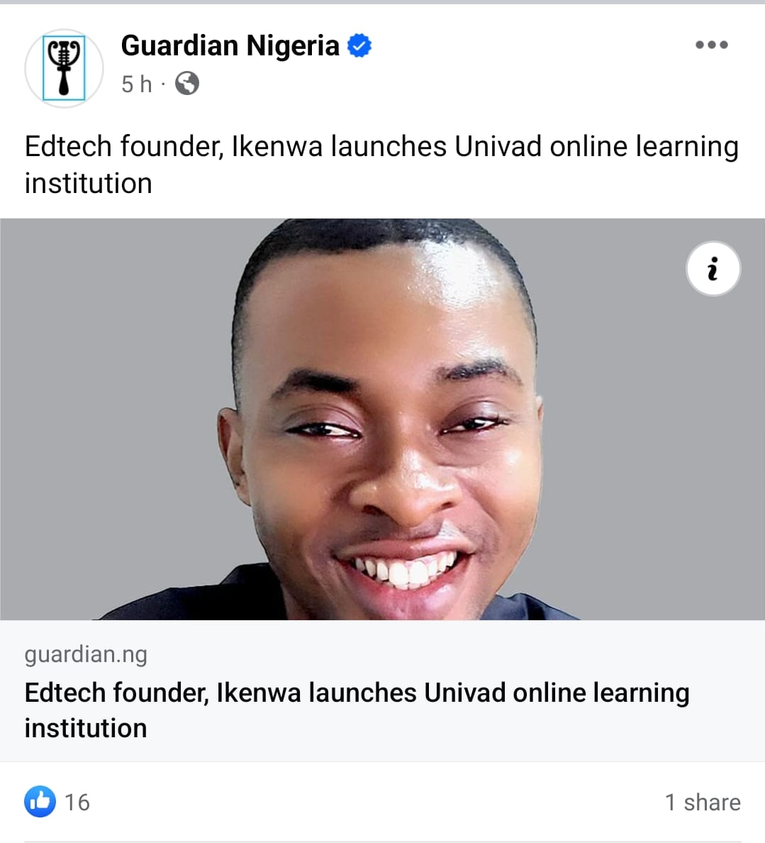 Congratulations to @MikeIkenwa and the @UnivadOnline team on the successful launch of the the biggest break in the Edtech space.