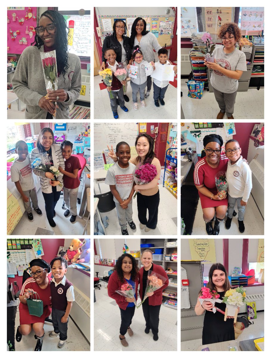 #Teacherappreciation Day 1! Students gave flowers to their teachers and our Principal gifted custom backpacks! Teachers are already excited for day 2!!! Woohoo!!! #community #leadership #wellness #teacherappreciationweek #educators #teachers