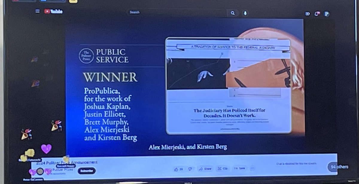 Amazing work!! The Pulitzer Prize for Public Service!