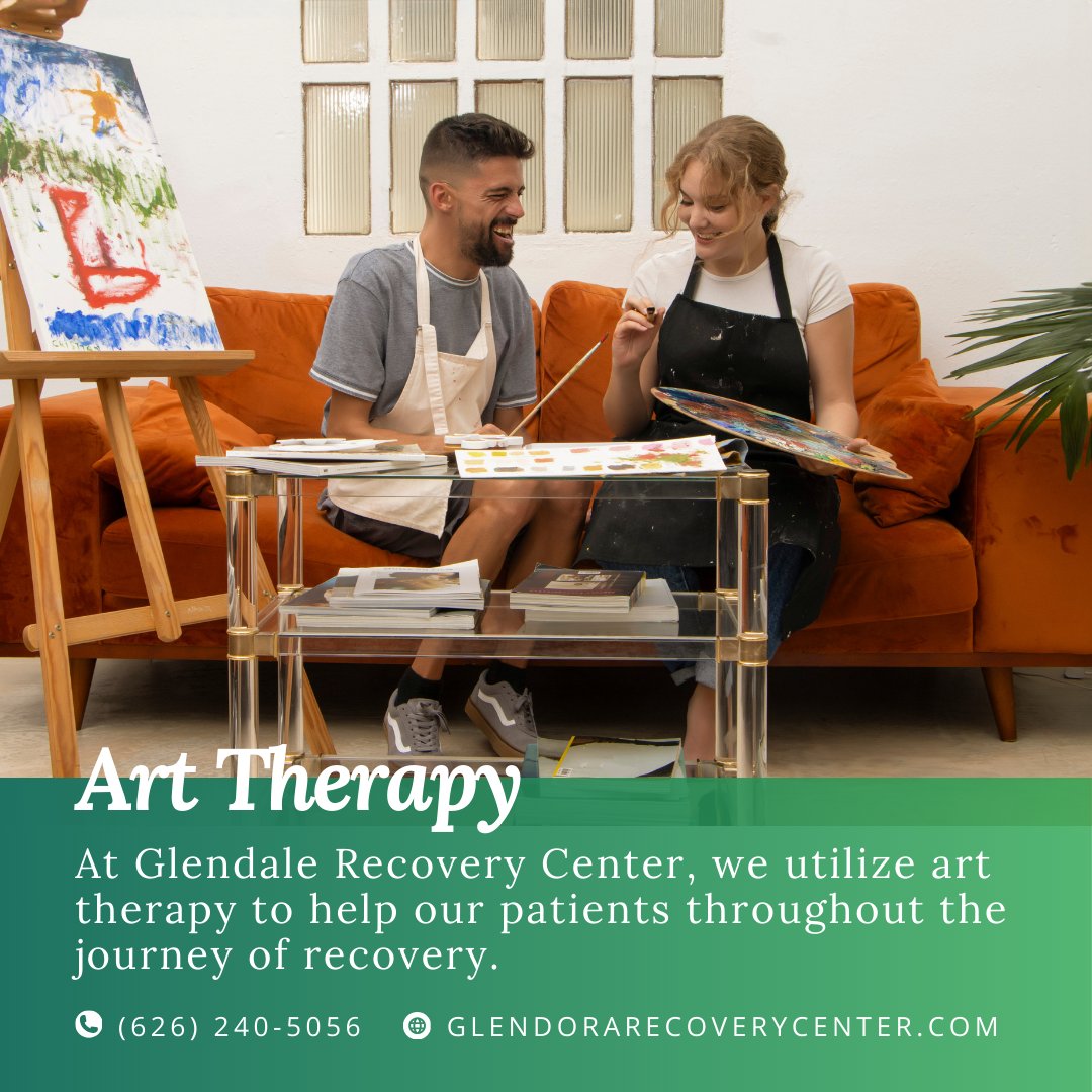 Unlock the healing power of self-expression through art therapy at Glendora Recovery Center. Let creativity guide your journey to inner peace and recovery. 🎨✨ 

💼 (626) 240-5056
glendorarecoverycenter.com/programs/art-t…

#ArtTherapy #CreativeHealing #InnerPeace #GlendoraRecoveryCenter