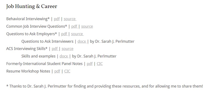 Wake up #chemtwitter, a new section of BLOG/Google Drive just dropped! Interview and resume resources, some of which come courtesy of my awesome colleague @sjperlmutter! Big thanks to Sarah! #realtimechem 

chemissst.weebly.com/resources.html