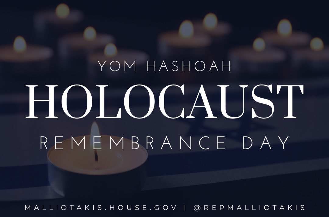 Let us reflect on the millions of innocent lives lost during the Holocaust & renew our commitment to #NeverForget. Since last year's observance of Holocaust Remembrance Day, the largest number of Jews murdered since the Holocaust occurred on October 7 and antisemitism has raged…