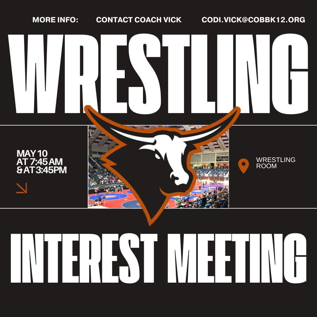 . @Kell_Wrestling will have their first interest meeting this Friday in the wrestling room.