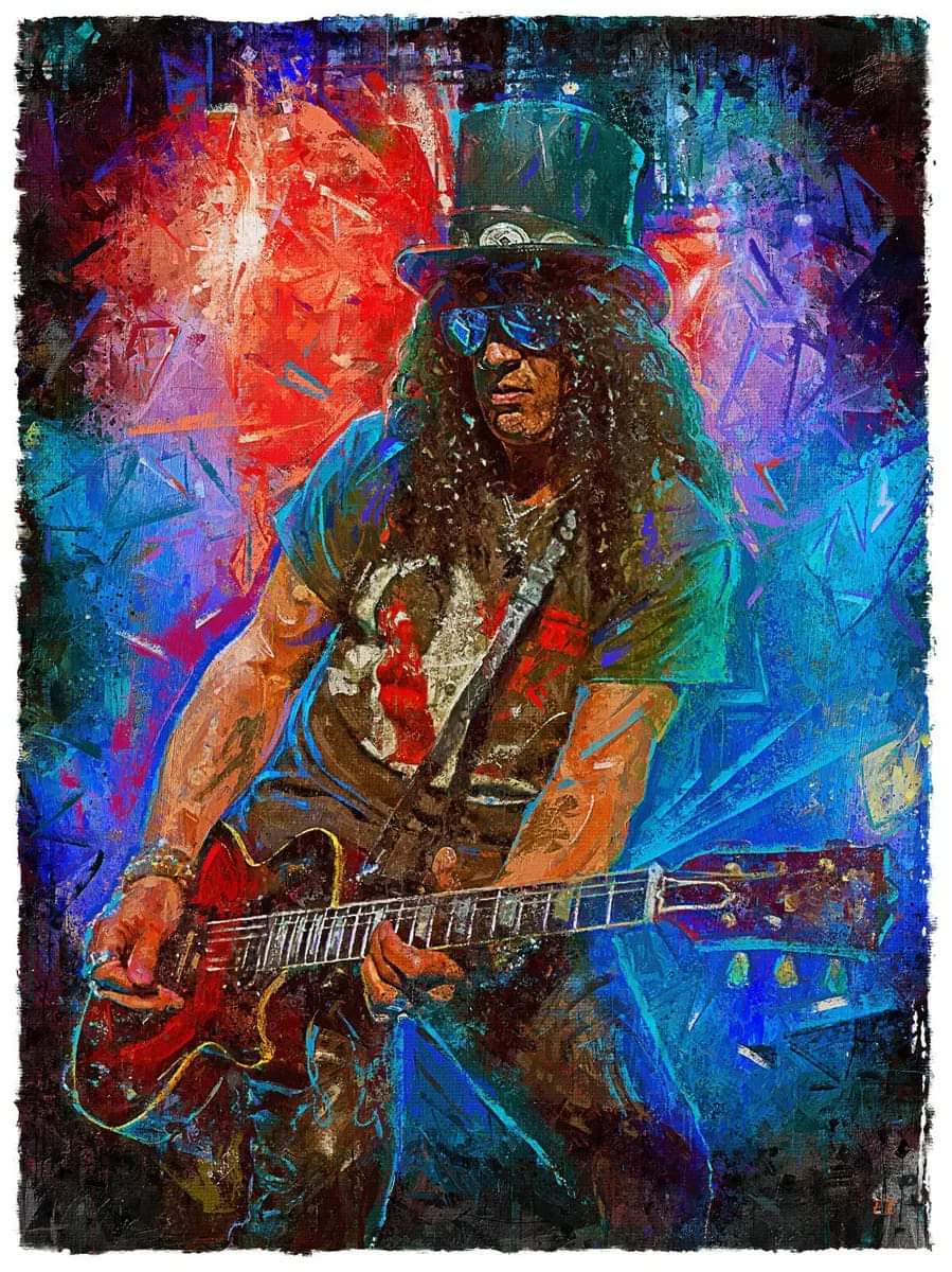 Slash🖤🌹 #RockArt #RockOn ⚡