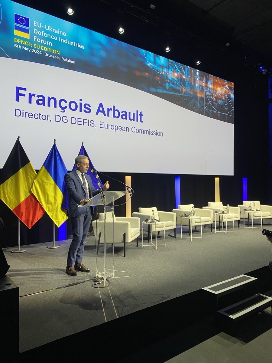 #StandWithUkraine 🇪🇺🇺🇦 Morning wrap-up from Director @ArbaultF at today's EU-Ukraine Defence Industry Forum, before an afternoon devoted to matchmaking European Defence Industrial Strategy in action🤝 #EUDefenceIndustry