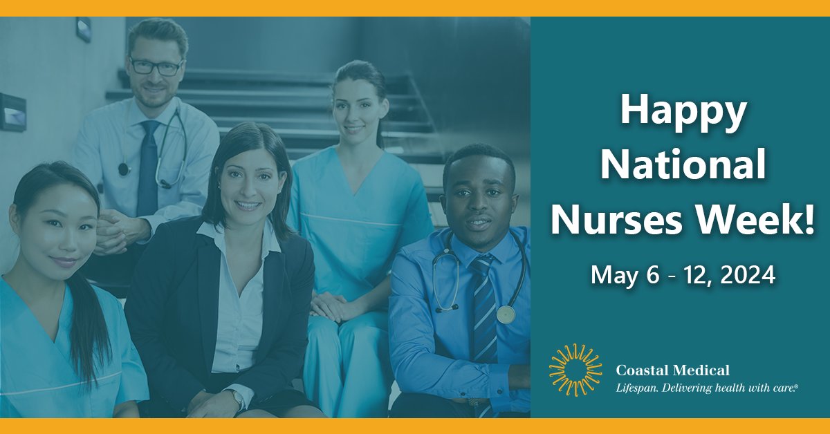 This #NationalNursesWeek, we recognize the remarkable nurses at Coastal Medical. Our nurses work tirelessly every day to make a difference in the lives of patients. Their compassion, expertise, and dedication are essential to the high-quality patient care we strive to provide.