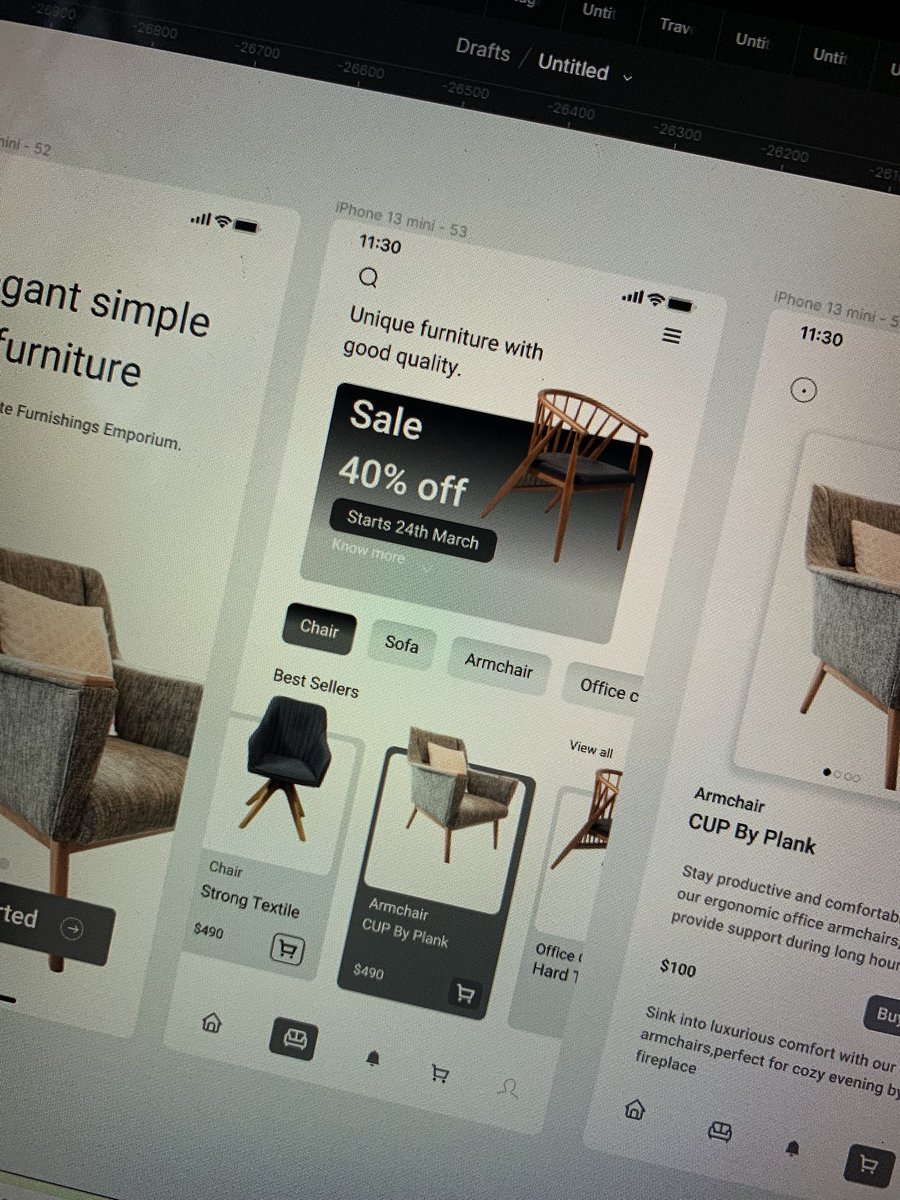 Ui Challenge 
Day 15 : Create an e-commerce product detail page for a furniture store.

Done ✅

#ui/ux #uichallenge