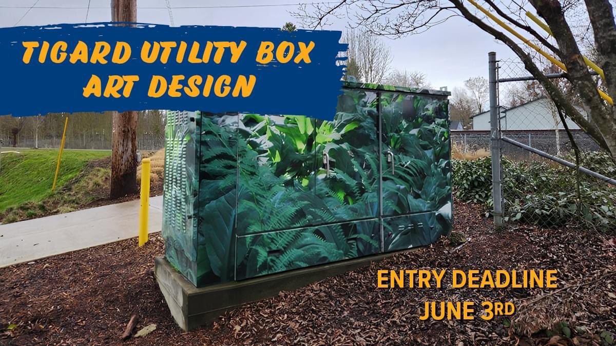 Call for Artists: We're looking for artists to provide artwork for utility boxes in downtown Tigard. This project is funded by a Metro grant. tigard-or.gov/Home/Component…
